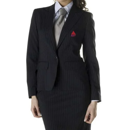 Stripe Black Corporate Uniform Coat